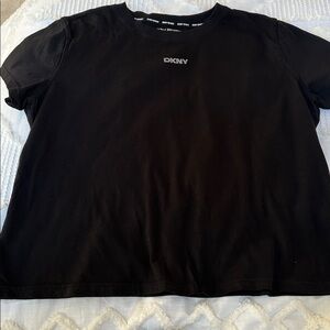 DKNY Black Tee with Logo Accent